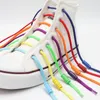 Skodelar 1 par elastiska snören Inga slipsskosor för sneakers snabbt sätta på och ta av lata skor spetsar rund färgglada lås