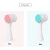 Scrubbers 3D Bilateral Silicone Facial Cleanser Manual Massage Facial Brush Soft Bristles Silicone Double Sided Face Brush