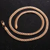 Pendants 925 Sterling Silver 6mm 16/18/20/22/24 Inch Gold / Full Sideways Chain Necklace For Women Men Fashion Jewelry