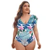 Nowy, jednoczęściowy jednoczęściowy jednoczęściowy strój kąpielowy w bikini liści