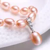 Necklaces Amazing Price Beautiful Pearl Jewelry Necklace,High Quality Natural Freshwater Pearl Beads Fine Jewelry,White/Pink/Purple