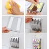 Heads Stainless Steel Wall Mount Toothbrush Holder 3/2 Hook SelfAdhesive Tooth Brush Organizer Box Bathroom Accessories