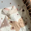 Набор вязаных одеяло пеленание одеяла для новорожденных новорожденных аксессуаров медвежь