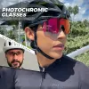 Accessoires Kapvoe Red Red Photochromic Sunglasses UV400 Sports extérieurs Lunes de vélo de cyclis