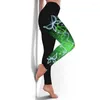 Women's Leggings 3D Print For Fitness Jeggings Skinny Workout Gym High Waist Sport Pants Running Drop