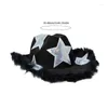 Beretti Cowgirl Hat Fromcivi cappelli da cowboy Pauli di paillettes per festival musicali strass pesanti