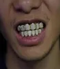 18K Gold Bated Copper Hip Hop gelou dentes vampiros fang Grillz Boca dental Brace Braces Cap Rock Rapper Jóias para Cos8636060