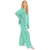 Women's Sleepwear Women Pajamas Set Long Sleeve Button Down Shirt And Pants 2 Pieces Christmas Striped Imitation Silk Loungewear