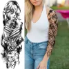 Machine sexy arm complet complet tatouage tatouage autocollant pour femmes hommes arme adulte vignes réalistes de faux manches de tatouage