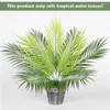 Decoratieve bloemen gesimuleerde planten kunstmatige palmboomdecor voor huizen tuinkantoor plastic nepbladeren