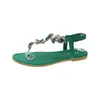 Sandals Summer Apartment Womens Crysal Clip Slide Slide Trend Brand Brand Stivali da spiaggia NO ZAPATOS 2023 H240423