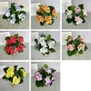 Decorative Flowers Office Fake Home Supplies Craft Wedding Decoration Hydrangea Flower Geranium Begonia