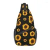 Sac à dos tournesols sur carrés à carreaux Sac à coffre à écharpe personnalisée Beauté Floral épaule transborde pour les hommes voyageant le jour