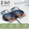 Chargers 30W Double Wireless Charger Pad for iPhone 14 13 12 11 XS XR X 8 AirPods Pro Samsung S21 S20 15W Dual Fast Charging Dock Station