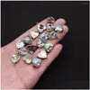 Pendant Necklaces Lovely Abalone Shell Connector Small Love Heart Charms For Jewelry Making Diy Necklace Bracelet Earring Keychain Dr Dhsyv