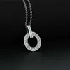 Fashion Luxury Blgarry Designer Necklace Jewelry S925 Sterling Silver Hollow Diamond Round Necklace for Jewelry with Logo and Gift Box