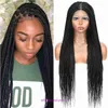 36 Volle kant Knowless Box Blaided Wig Fiber Headpiece