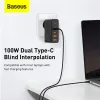 Chargers Baseus 100W GAN USB Type C Caricatore PD QC Quick Charge 4.0 3.0 Typec Carta rapida per iPhone 14 13 12 Xiaomi MacBook Pro Laptop