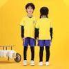 Soccer Jerseys Children's Football Jersey Set, Autumn and Winter Four Piece Set, Elementary School Kindergarten Sports Competition Training Team Uniform