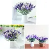 Dekorativa blommor Fashion 10 huvuden Artificial Lavender Flower Silk Romantic for Birthday Party Festival Wedding Home Decoration