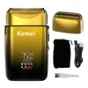 Shavers Kemei TX10 New Electric Shaver with LED Display Screen Rechargeable Hair Beard Razor Bald Head Shaving for Men