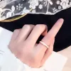 Bande anelli di dito glassati di colore oro rosa per donna gioielleria da sposa 316l in acciaio inossidabile di alta qualità non svanirà mai