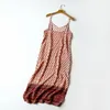 여성 의류 도매 여름 휴가 스타일 긴 포지셔닝 인쇄 서스펜더 드레스