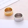 Hot Selling Cersatile 10mm Straight Edge Glossy Fashionable Pendling Flat rostfritt stål Plain Ring, Guangneng smycken