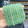 Strands JD Natural Green Aventurine Beaded Bracelets Women Round Jade Stone Yoga Mala Beads Healing Jewelry Meditation Wristband Gift