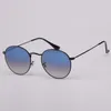 Top quality classic eyewear luxury sunglasses men women round metal real glass for male female sun glasses with leather box