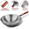 Cast Iron Wok nonstick Pan Chinese For Kitchen Mindre Oil Smoke Induction Cooker Cookware 240415