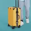 Luggage Trolley Luggage Aluminum Frame Rolling Luggage Case 20 22 24 26 inch Travel Suitcase on Wheels Combination Lock Carry on Luggage