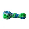 High Quality 4.2" Silicone Glass Pipe Tobacco Hand Pipe Portable Glass Pipe Dab Rig Smoke accessory Oil Burner
