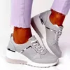 Casual Shoes 2024Sports Summer Thick Bottom Wedge Strap Mesh Women Fashion Sneakers Platform Basketball