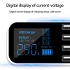 Hubs CAR USB -laadstation 8ports DC 1224V Multi Port USB C Hub Charger met LCD -display voor iPhone Android Samsung