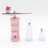 Maskin Portable Mini Syre Injector Airbrush med kompressor Nano Spray Gun For Nails Art Målande Makeup Paint Tattoo Tool