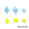 Figurines décoratives 6pcs Belle Dice Glass Charm Poker Pendant pour les boucles d'oreilles faits à la main