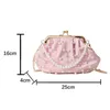 Evening Bags Summer Pink White Seashell Shape Small Clutches Handbags Classic Fashion Ladies Daily Shoulder Bag Crossbody Chain For Women