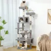 Toys Livraison gratuite Tour de chats de luxe à chats à plusieurs niveaux avec gratte-ciel de chat hamac avec des accessoires de chat post-chat