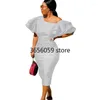 Ethnic Clothing Zwarte Afrikaanse Jurken Voor Vrouwen Dashiki Bodycon Office Lady Pencil Dress Kleding Mode Elegante Dames Afrika