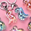 Keychains Colorful Acrylique Dinosaure Key Anneau accessoires