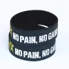 Bracelets 1pc Tout le monde ajuste aucune douleur sans gain de bracelet en silicone large bande de devise Bracelets Bangles Gift brassard