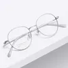 Solglasögon Frames Xbora Titanium Eyeglass Frame Men Kvinnor Retro Oval Recept Glasögon Optisk Myopia K5051