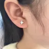 Stud -oorbellen glanzende zilveren kleur kleine ster voor vrouwen dating feest mode -accessoires