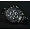 2021 Men's Leisure Quartz Six Needle Timing Running Second Belt Watch