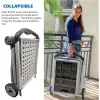 Carts Shopping Cart Folding Utility Trolley med inkluderade 2 Collaptible Storage Crates Folds Flat Fits i stammen av bilen Great