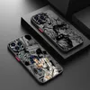 Mobiele telefoon bumpers JoJo Anime Kujo Jotaro voor iPhone 15 14 13 12 Mini 11 XS XR X 8 7 Pro Max plus TPU Frosted doorzichtige telefooncase Y240423