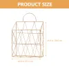 Racks Basket Wall Magazine Organizer Mail File Holder Mount Fruit Hanging Wire Bin Rack Storage Pocket Box Gold Containers Onion