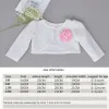 Cappotti abbigliamento da bambina cappotto in pizzo principessa scrollata di canotta corta cardigan bolero giacche da esterno abito da sposa vestito scialle Cape naist