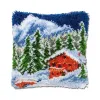 Subo de paisajes de almohada gancho de pestillo bordado botones de almohada para almohadillas para kits de alfombra de gancho de pestillo de aguja